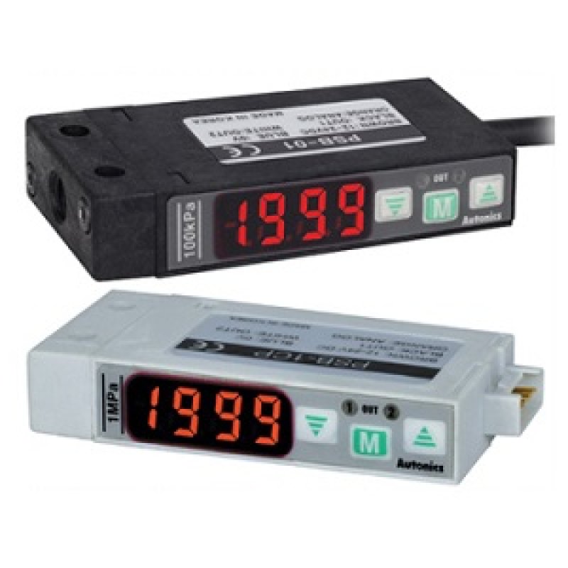 PSAN-V01CPA-Rc1/8, Датчики разрежения газов с дисплеем и кнопками, 30х30х22.8мм,  выходы: PNP, 4-20 мА